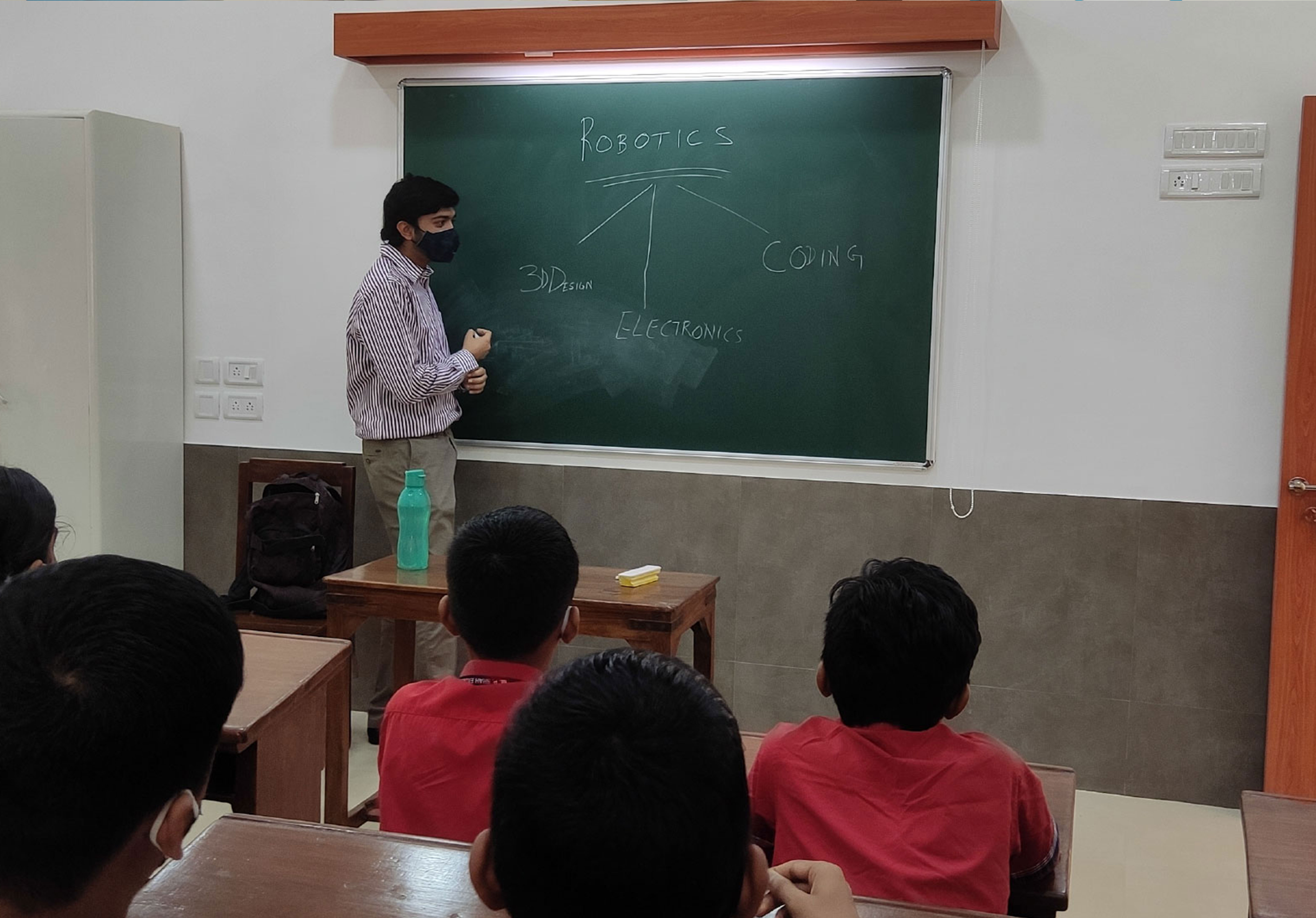 High School Students Studying
